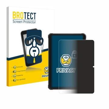 Vorderseite einer Produktverpackung mit dem Markenlogo BROTECT. Daneben ist das Gerät Hotwav R8 mit dem zugehörigen Displaysch