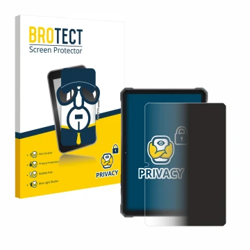 Vorderseite einer Produktverpackung mit dem Markenlogo BROTECT. Daneben ist das Gerät Hotwav R9 Pro mit dem zugehörigen Displa