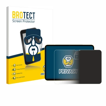 Vorderseite einer Produktverpackung mit dem Markenlogo BROTECT. Daneben ist das Gerät Apple iPad Air 11