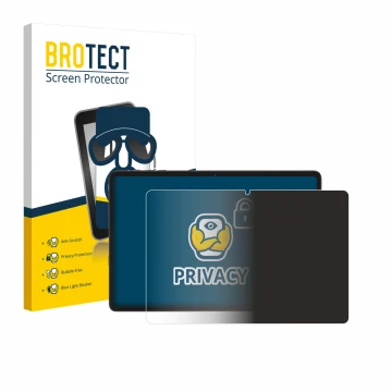 Vorderseite einer Produktverpackung mit dem Markenlogo BROTECT. Daneben ist das Gerät Tabwee RM2025 10.1