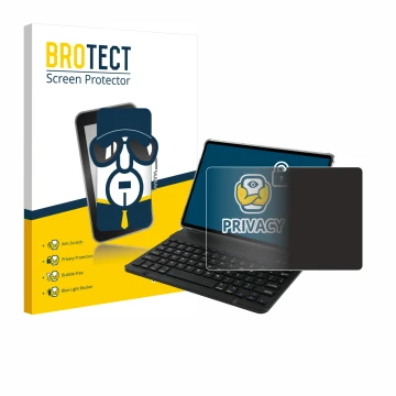 Vorderseite einer Produktverpackung mit dem Markenlogo BROTECT. Daneben ist das Gerät Tabwee T90 mit dem zugehörigen Displaysc