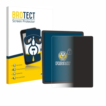 Vorderseite einer Produktverpackung mit dem Markenlogo BROTECT. Daneben ist das Gerät Amazon Kindle Scribe 2025 mit dem zugehö