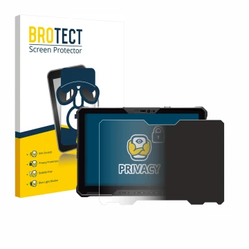 Vorderseite einer Produktverpackung mit dem Markenlogo BROTECT. Daneben ist das Gerät Dell Pro Rugged 12 RA02260 mit dem zugeh