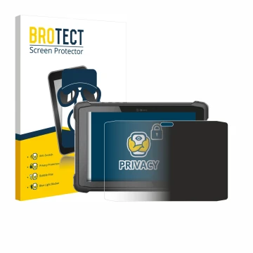 Vorderseite einer Produktverpackung mit dem Markenlogo BROTECT. Daneben ist das Gerät Hematec SolidTab G99 10