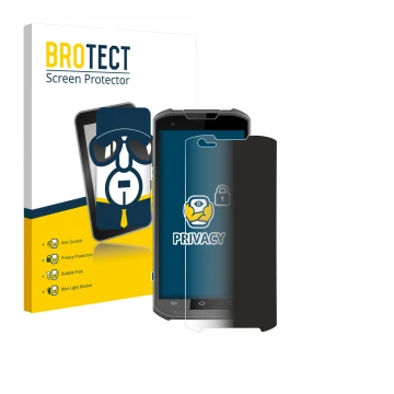 Vorderseite einer Produktverpackung mit dem Markenlogo BROTECT. Daneben ist das Gerät Newland MT93 mit dem zugehörigen Display