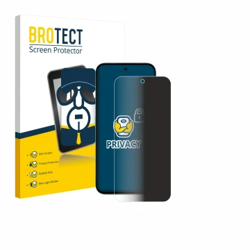 Vorderseite einer Produktverpackung mit dem Markenlogo BROTECT. Daneben ist das Gerät Honor X6c mit dem zugehörigen Displaysch