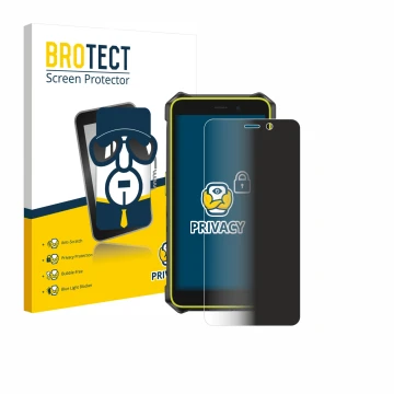 Vorderseite einer Produktverpackung mit dem Markenlogo BROTECT. Daneben ist das Gerät Ulefone RugKing 2 Pro mit dem zugehörige