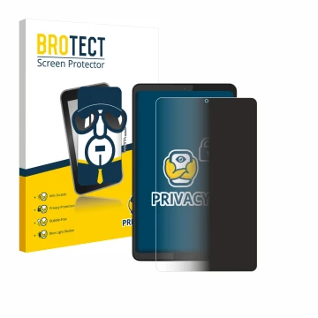 Vorderseite einer Produktverpackung mit dem Markenlogo BROTECT. Daneben ist das Gerät Lenovo Tab K9 mit dem zugehörigen Displa