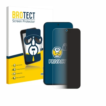 Vorderseite einer Produktverpackung mit dem Markenlogo BROTECT. Daneben ist das Gerät OnePlus Turbo 6V mit dem zugehörigen Dis