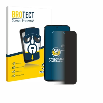 Vorderseite einer Produktverpackung mit dem Markenlogo BROTECT. Daneben ist das Gerät Motorola Moto G67 mit dem zugehörigen Di