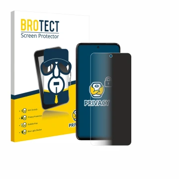 Vorderseite einer Produktverpackung mit dem Markenlogo BROTECT. Daneben ist das Gerät Motorola Moto G17 Power mit dem zugehöri