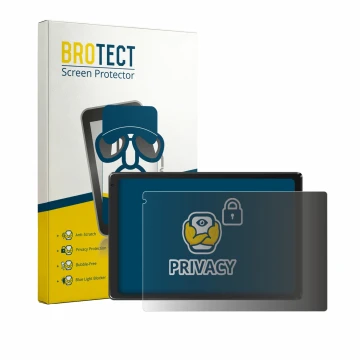Vorderseite einer Produktverpackung mit dem Markenlogo BROTECT. Daneben ist das Gerät Laptok Tablet 10.1