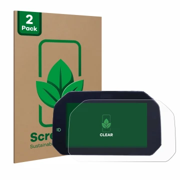 Vorderseite einer Produktverpackung mit dem Markenlogo ScreenLeaf. Daneben ist das Gerät BMW R 1200 GS 2017-2018 Connectivity 