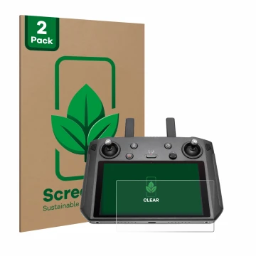 Vorderseite einer Produktverpackung mit dem Markenlogo ScreenLeaf. Daneben ist das Gerät DJI Smart Controller mit dem zugehöri