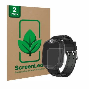 Vorderseite einer Produktverpackung mit dem Markenlogo ScreenLeaf. Daneben ist das Gerät Pthtechus G-612 mit dem zugehörigen D