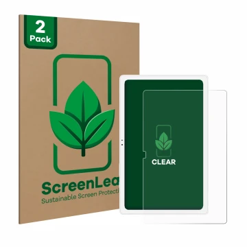 Vorderseite einer Produktverpackung mit dem Markenlogo ScreenLeaf. Daneben ist das Gerät Samsung Galaxy Tab A7 10.4 WiFi 2020 