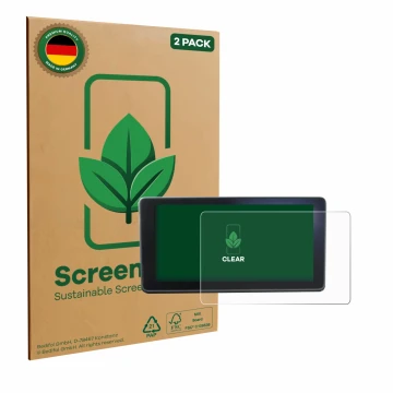 Vorderseite einer Produktverpackung mit dem Markenlogo ScreenLeaf. Daneben ist das Gerät Audi A4 B9 2017 MMI Navigation plus M