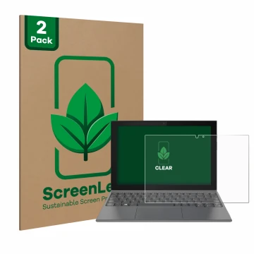 Vorderseite einer Produktverpackung mit dem Markenlogo ScreenLeaf. Daneben ist das Gerät Lenovo IdeaPad Duet 3 10IGL5-LTE mit 