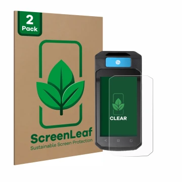 Vorderseite einer Produktverpackung mit dem Markenlogo ScreenLeaf. Daneben ist das Gerät Accu-Chek Insight mit DBLG1 mit dem z
