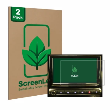 Vorderseite einer Produktverpackung mit dem Markenlogo ScreenLeaf. Daneben ist das Gerät Citroen C3 Aircross Infotainment Syst
