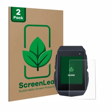 Vorderseite einer Produktverpackung mit dem Markenlogo ScreenLeaf. Daneben ist das Gerät Sigma ROX 11.1 Evo mit dem zugehörige