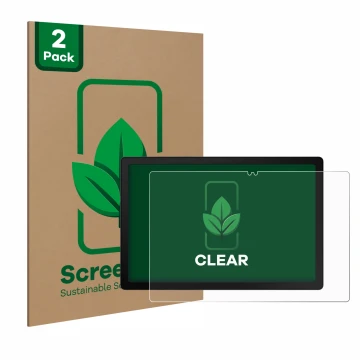 Vorderseite einer Produktverpackung mit dem Markenlogo ScreenLeaf. Daneben ist das Gerät Samsung Galaxy Tab A8 WiFi mit dem zu