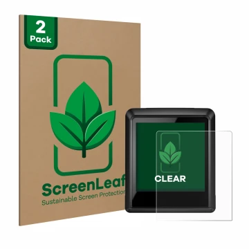 Vorderseite einer Produktverpackung mit dem Markenlogo ScreenLeaf. Daneben ist das Gerät Bosch Intuvia 100 mit dem zugehörigen