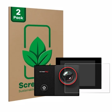 Vorderseite einer Produktverpackung mit dem Markenlogo ScreenLeaf. Daneben ist das Gerät Akaso EK7000 Pro mit dem zugehörigen 