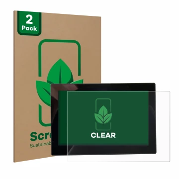 Vorderseite einer Produktverpackung mit dem Markenlogo ScreenLeaf. Daneben ist das Gerät MG 4 7-Zoll Digitales Instrumentendis