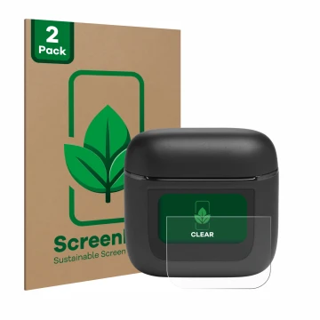 Vorderseite einer Produktverpackung mit dem Markenlogo ScreenLeaf. Daneben ist das Gerät JBL Tour Pro 2 mit dem zugehörigen Di