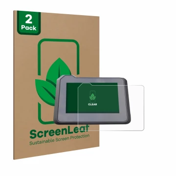 Vorderseite einer Produktverpackung mit dem Markenlogo ScreenLeaf. Daneben ist das Gerät Husqvarna Norden 901 2022 mit dem zug