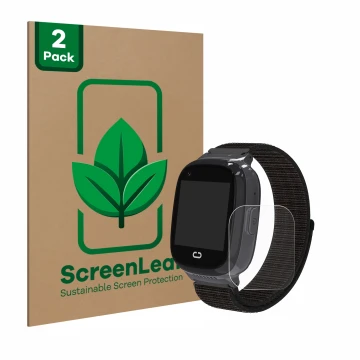 Vorderseite einer Produktverpackung mit dem Markenlogo ScreenLeaf. Daneben ist das Gerät Pthtechus 4G GPS T30 mit dem zugehöri