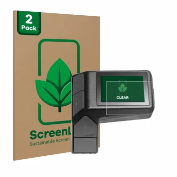 Vorderseite einer Produktverpackung mit dem Markenlogo ScreenLeaf. Daneben ist das Gerät Giant Ridecontrol Dash 2 in 1 mit dem