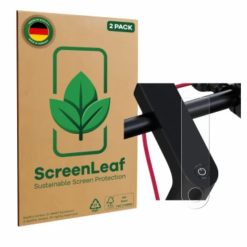 Vorderseite einer Produktverpackung mit dem Markenlogo ScreenLeaf. Daneben ist das Gerät Xiaomi Mi 4 Pro mit dem zugehörigen D