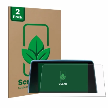 Vorderseite einer Produktverpackung mit dem Markenlogo ScreenLeaf. Daneben ist das Gerät Peugeot 3008 2016 - 2020 mit dem zuge
