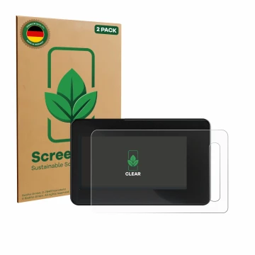 Vorderseite einer Produktverpackung mit dem Markenlogo ScreenLeaf. Daneben ist das Gerät Shimano Steps SC-EN600 mit dem zugehö