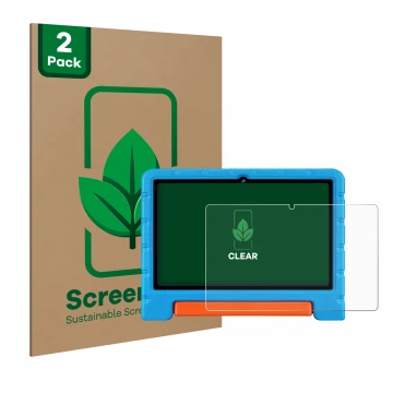 Vorderseite einer Produktverpackung mit dem Markenlogo ScreenLeaf. Daneben ist das Gerät ZIOVO Z138 10