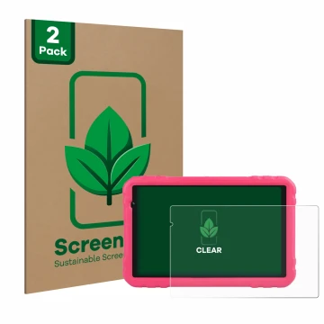 Vorderseite einer Produktverpackung mit dem Markenlogo ScreenLeaf. Daneben ist das Gerät Aocwei x500 mit dem zugehörigen Displ