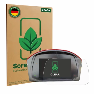 Vorderseite einer Produktverpackung mit dem Markenlogo ScreenLeaf. Daneben ist das Gerät Moto Morini X-Cape 649 mit dem zugehö