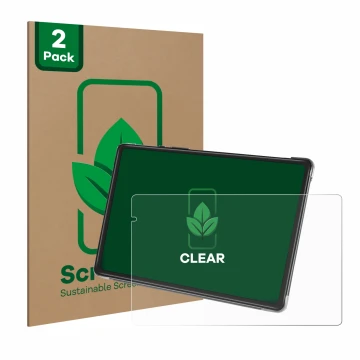 Vorderseite einer Produktverpackung mit dem Markenlogo ScreenLeaf. Daneben ist das Gerät Yestel T13 mit dem zugehörigen Displa