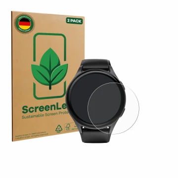 Vorderseite einer Produktverpackung mit dem Markenlogo ScreenLeaf. Daneben ist das Gerät Hama 8900 (45 mm) mit dem zugehörigen