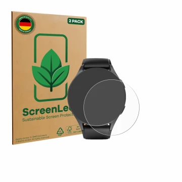 Vorderseite einer Produktverpackung mit dem Markenlogo ScreenLeaf. Daneben ist das Gerät Hama 8900 (42 mm) mit dem zugehörigen