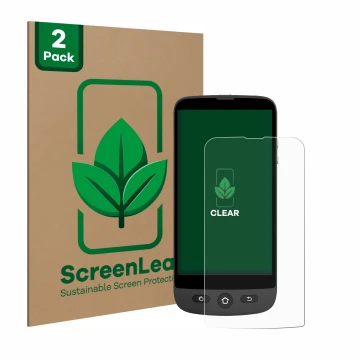 Vorderseite einer Produktverpackung mit dem Markenlogo ScreenLeaf. Daneben ist das Gerät Swissvoice S510-C mit dem zugehörigen