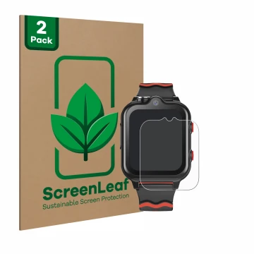 Vorderseite einer Produktverpackung mit dem Markenlogo ScreenLeaf. Daneben ist das Gerät Carneedi D35 1.69