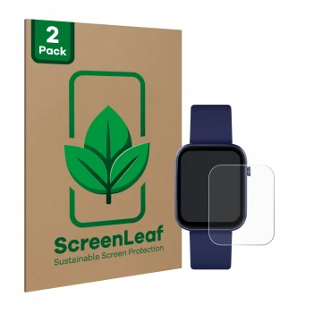 Vorderseite einer Produktverpackung mit dem Markenlogo ScreenLeaf. Daneben ist das Gerät Reflex Active Series 12 mit dem zugeh