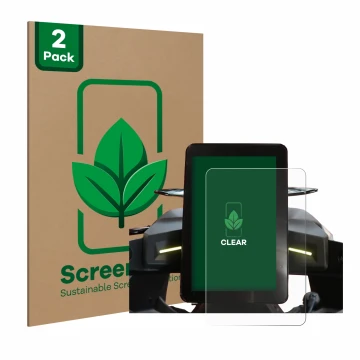 Vorderseite einer Produktverpackung mit dem Markenlogo ScreenLeaf. Daneben ist das Gerät CFMOTO 800NK Advanced mit dem zugehör