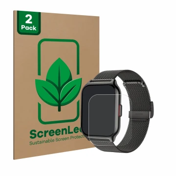 Vorderseite einer Produktverpackung mit dem Markenlogo ScreenLeaf. Daneben ist das Gerät Narcid P95 2