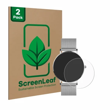 Vorderseite einer Produktverpackung mit dem Markenlogo ScreenLeaf. Daneben ist das Gerät Watcho Ultra Pro mit dem zugehörigen 