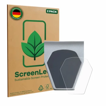 Vorderseite einer Produktverpackung mit dem Markenlogo ScreenLeaf. Daneben ist das Gerät Epowerfun ePF-PULSE 960 mit dem zugeh