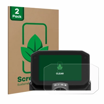 Vorderseite einer Produktverpackung mit dem Markenlogo ScreenLeaf. Daneben ist das Gerät Honda Hornet CB 750 2024 mit dem zuge